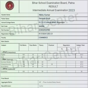 Bihar Board Matric Inter Result 2023