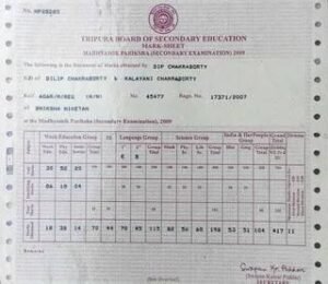 Tripura Board Matric Inter Result Declare