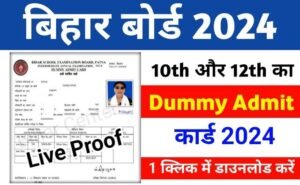 BSEB 10th 12th Dummy Admit Card 2024