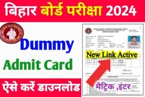 Bihar Board Matric Inter Dummy Admit Card 2024 Declare