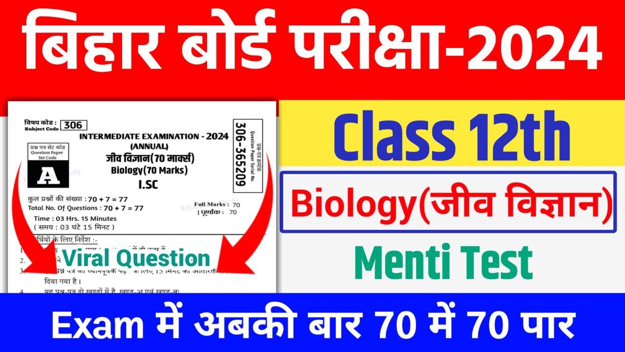 12th Biology Menti Test-5