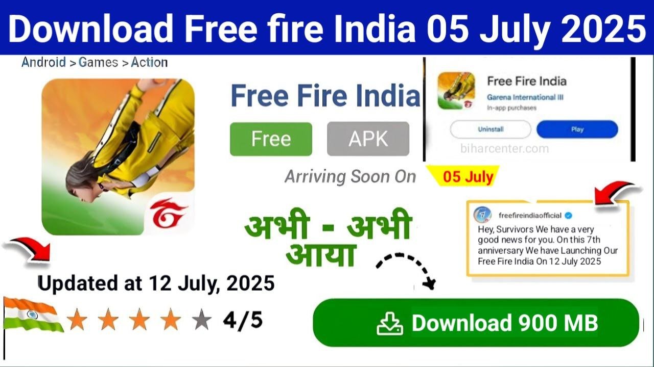 Free Fire India Launch Date 2025