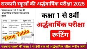 Bihar Class 1 to 8 half yearly exam
