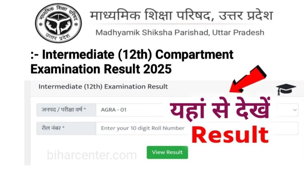 UP Board 12th Compartment Result 2025 Date
