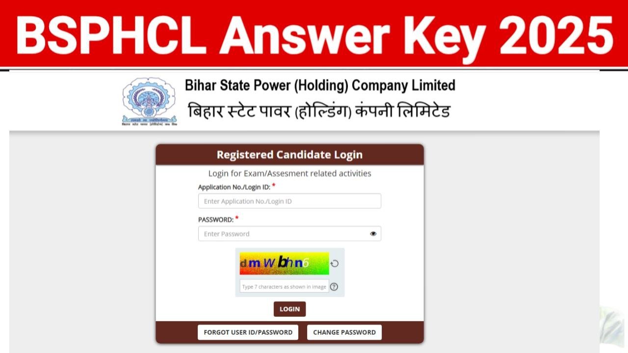 BSPHCL Answer Key 2025