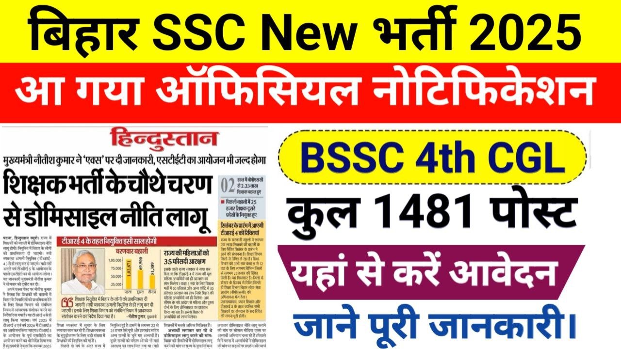 BSSC CGL Vacancy 2025