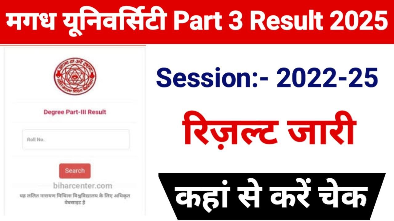 Magadh University Part 3 Result 2025