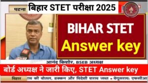 Bihar STET Answer key 2025 Out